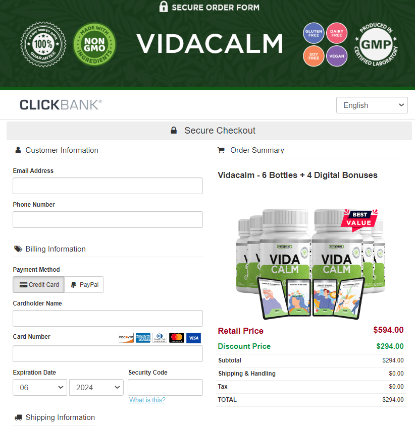 vidacalm order